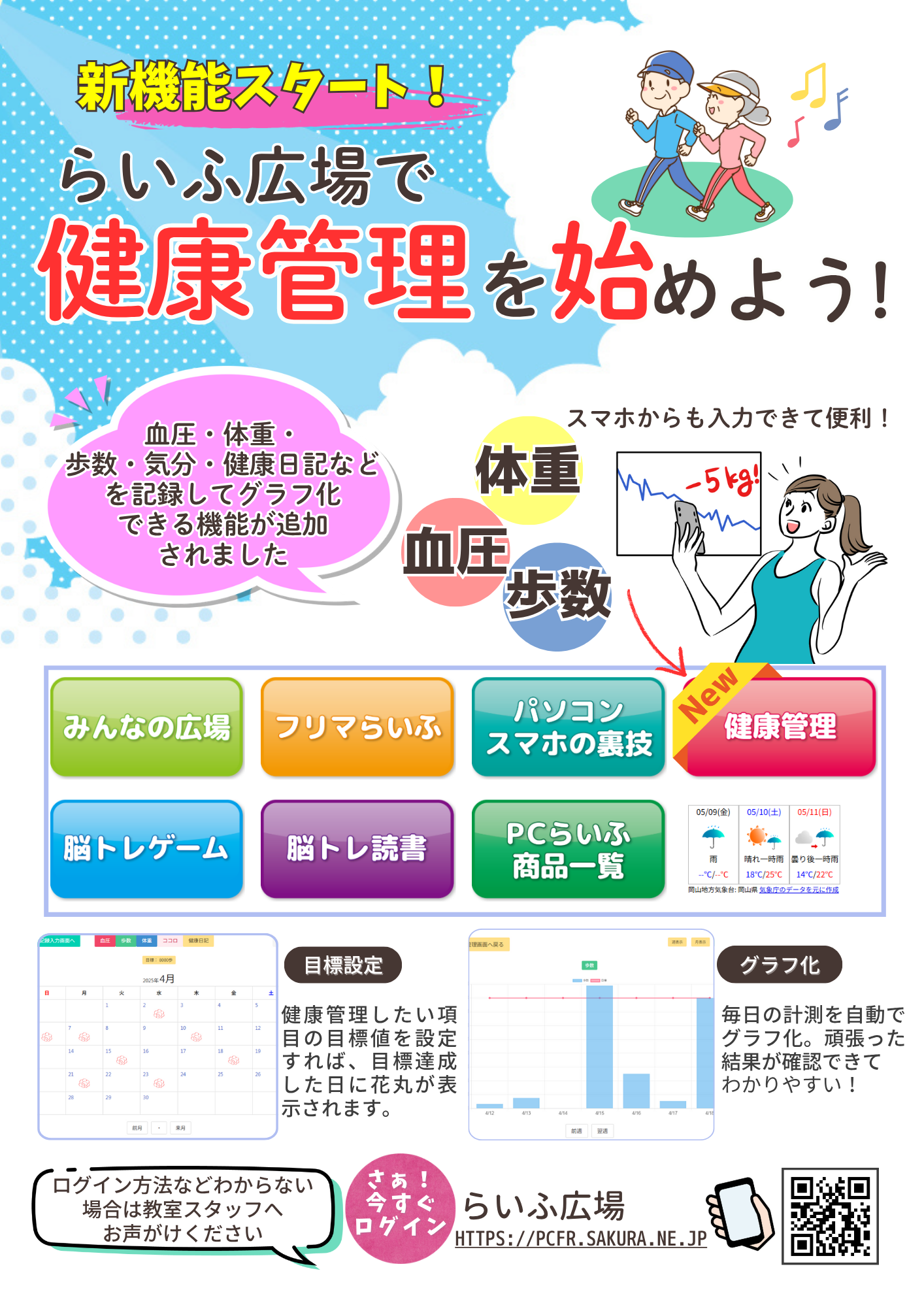 健康管理ページPOP
