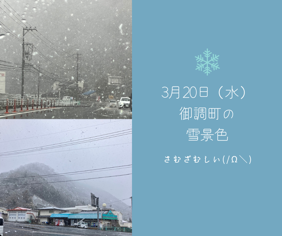 3月20日（水） 御調町の 雪景色